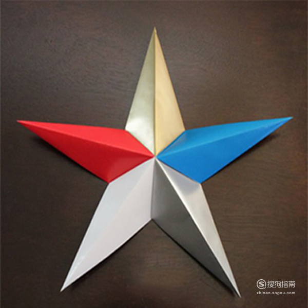 手工折纸五角星的折法步骤图解